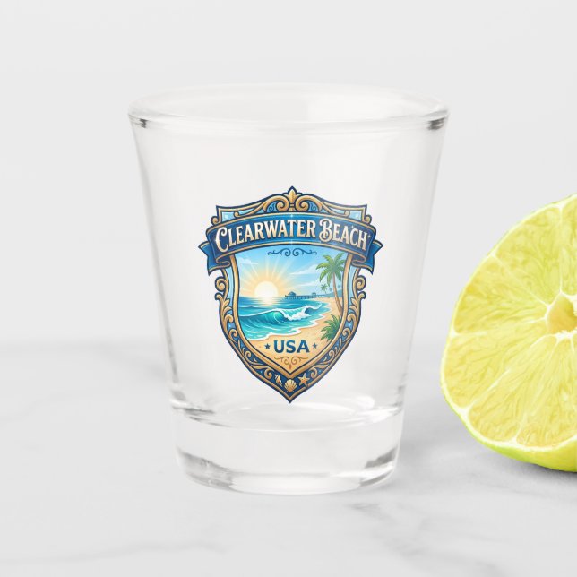 Clearwater Beach Florida Shot Glass (Front)