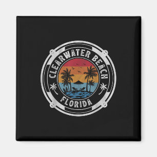Clearwater Beach Florida Summer Vacation Vintage S Magnet