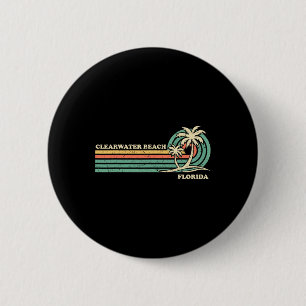 Clearwater Beach Florida Summer Vintage Family Vac 6 Cm Round Badge