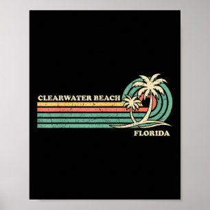 Clearwater Beach Florida Summer Vintage Family Vac Poster