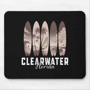 Clearwater Beach Florida Surfboard Men Women Surfi Mouse Pad