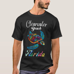 Clearwater Beach Florida Tie Dye Sea Turtle Family T-Shirt