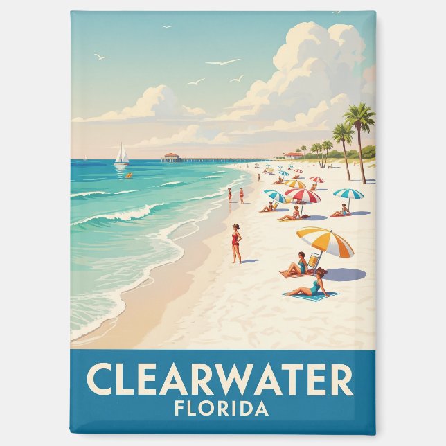 Clearwater Beach Florida Travel Magnet (Front)