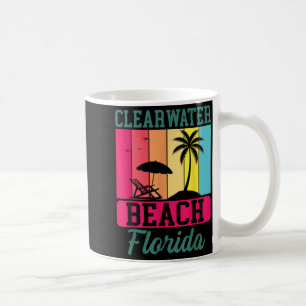 Clearwater Beach Florida Tropical Summer Vintage Coffee Mug