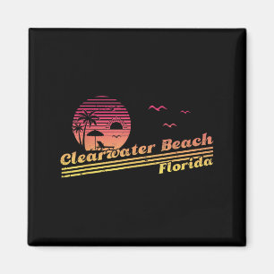 Clearwater Beach Florida Tropical Sunset Summer Magnet
