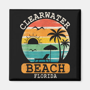 Clearwater Beach Florida Tropical Sunset Summer Magnet