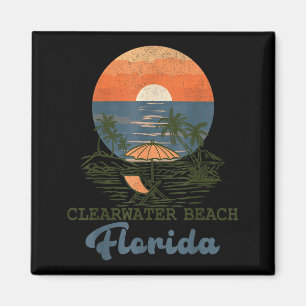 Clearwater Beach Florida Tropical Sunset Summer Magnet