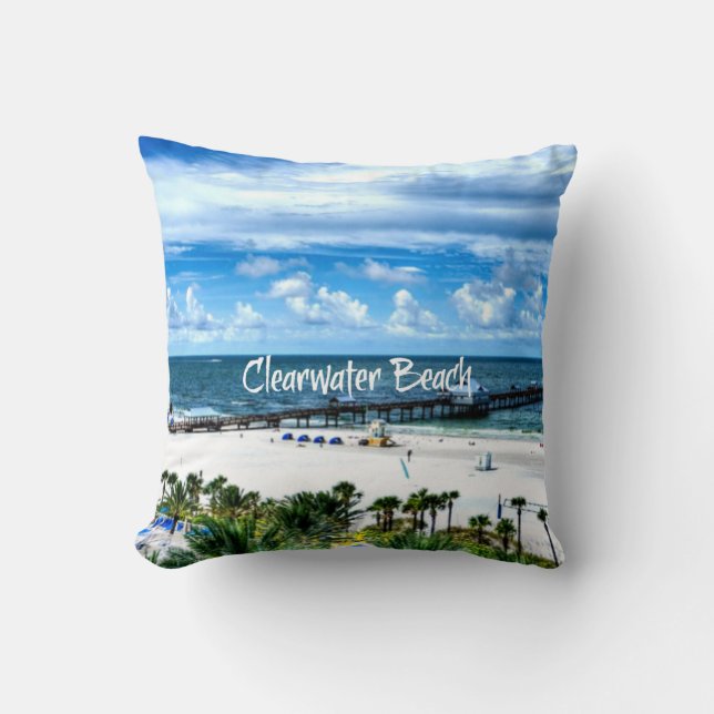 Clearwater Beach, Florida, vacation destination Cushion (Front)