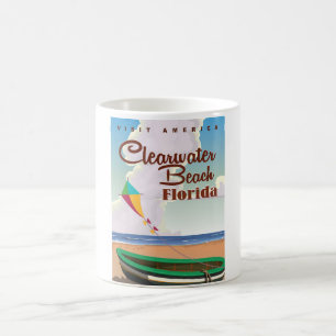 Clearwater Beach, Florida vintage travel poster Coffee Mug
