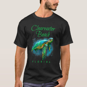 Clearwater Beach Florida Watercolor Sea Turtle T-Shirt