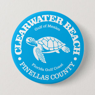 Clearwater Beach (sea turtle) 7.5 Cm Round Badge