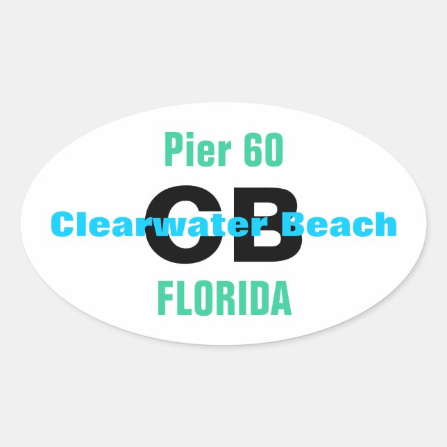 CLEARWATER BEACH stickers (4) (Front)
