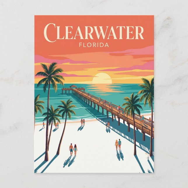 Clearwater Beach USA Postcard (Front)
