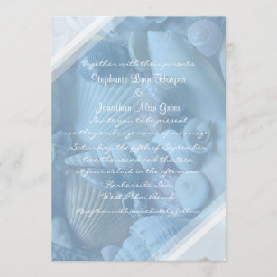 Clearwater Blue Wedding Invitation Template