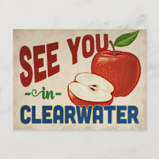 Clearwater Florida Apple - Vintage Travel Postcard