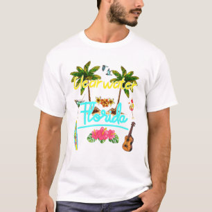 Clearwater Florida Beach Summer Palm Surf Sun Set  T-Shirt