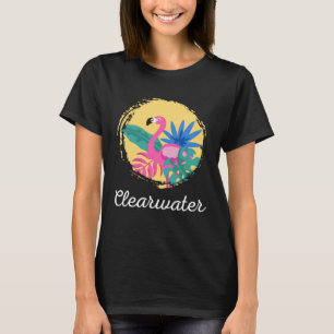 Clearwater Florida Beach Tropical Flamingo T-Shirt