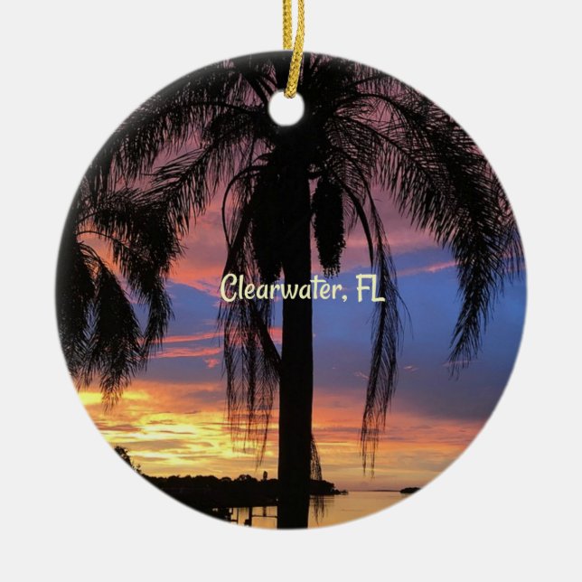 Clearwater, Florida landscape photo Ceramic Ornament (Front)
