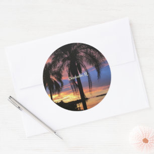 Clearwater, Florida landscape photo Classic Round Sticker