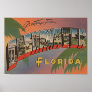 Clearwater, Florida - Large Letter Scenes 3 Poster