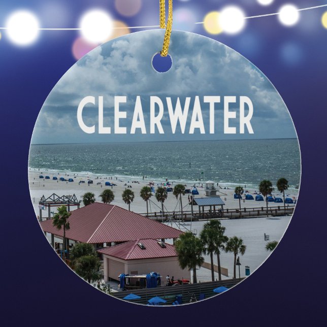 Clearwater Florida photo of beach Ceramic Ornament (Creator Uploaded)