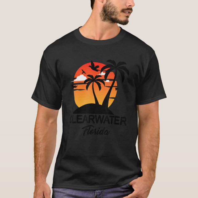 Clearwater Florida Vacation Beach Tropical Family  T-Shirt (Front)