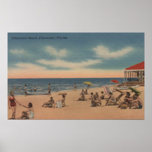 Clearwater, Florida - View of Clearwater Beach Poster