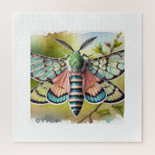 Clearwing Moth 290824IREF232 - Watercolor Jigsaw Puzzle