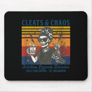 Cleats & chaos skeleton soccer mum funny mouse pad
