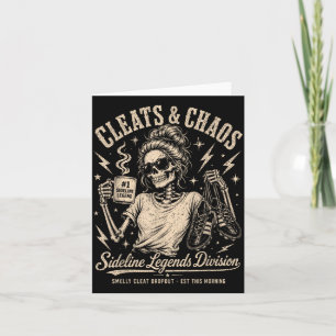 Cleats Chaos Skeleton Soccer Mum Funny Sideline Card