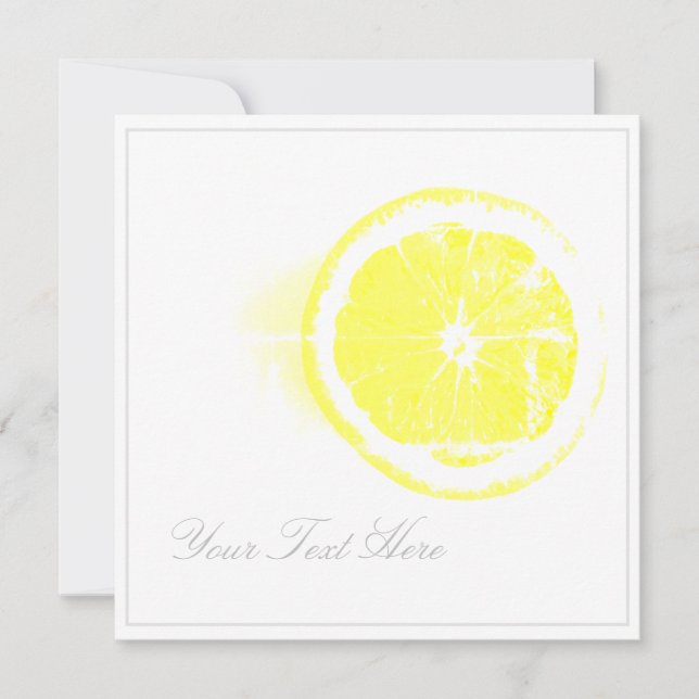 Cleen Lines Yummy Orange Your Text Flat Card (Front)