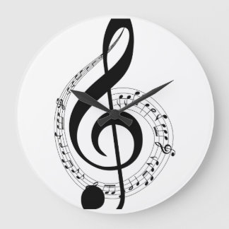 Clef 10.75" Round Acrylic Clock