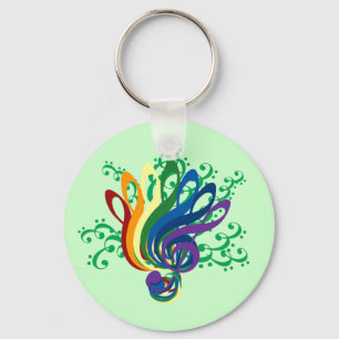 Clef Bouquet Key Ring