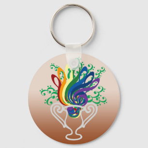 Clef Bouquet Key Ring