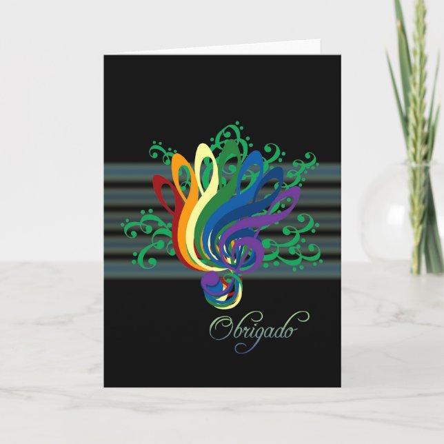 Clef Bouquet Thank You in Portuguese (Front)