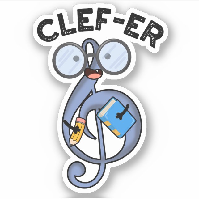 Clef-er Funny Music Pun  (Front)