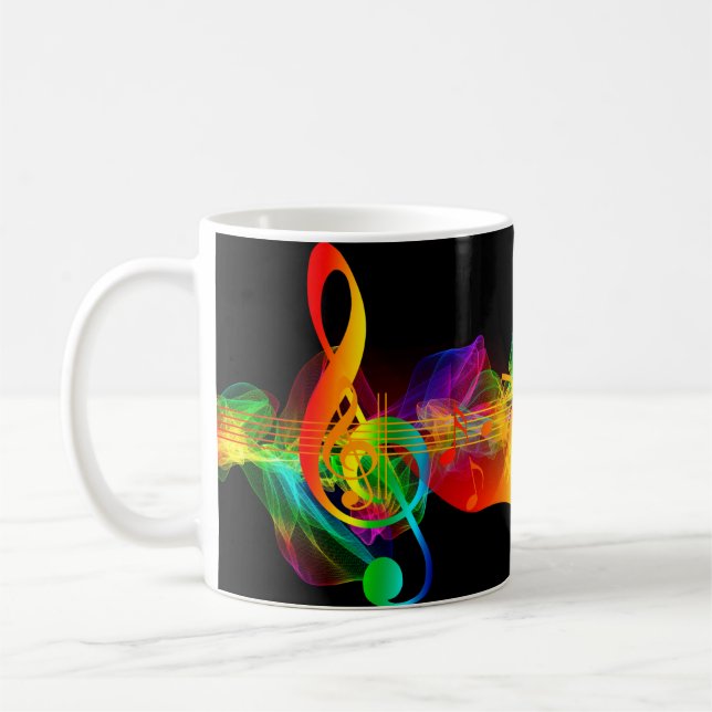 Clef grades love heart music coffee mug (Left)