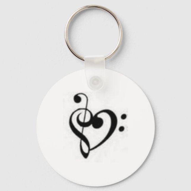 clef heart key ring (Front)