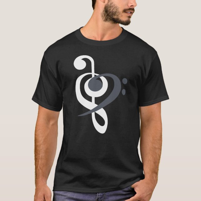 Clef Heart Overlap Shirt (Front)