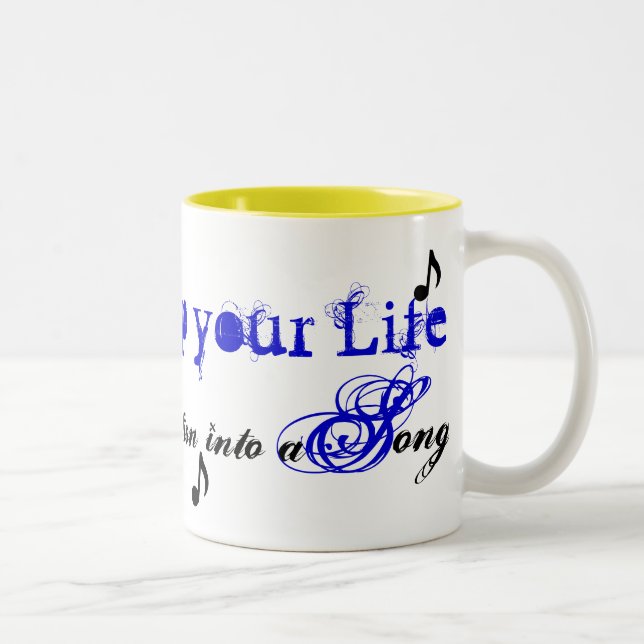 Clef-Music-Note, sing.. Two-Tone Coffee Mug (Right)