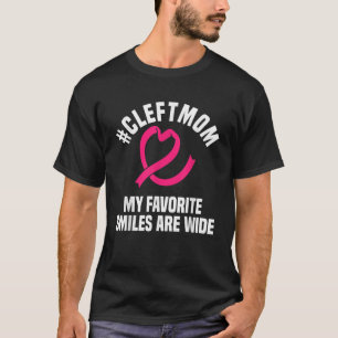 Cleft Lip Palate Smile Pink Awareness Ribbon Mothe T-Shirt
