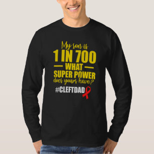 Cleft Palate Lip Dad Son Strong Awareness   T-Shirt