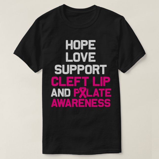 Cleft Palate Lip Fun Disease Strong Awareness Pull T-Shirt (Design Front)