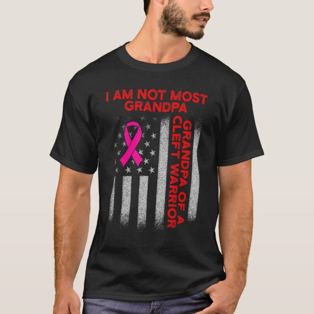 Cleft Palate Lip Most Grandpa Strong Awareness T-Shirt (Front)