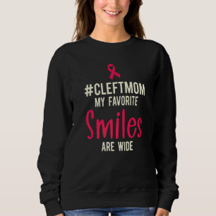 Cleft Palate Lip Mum Smile Strong Awareness   Sweatshirt