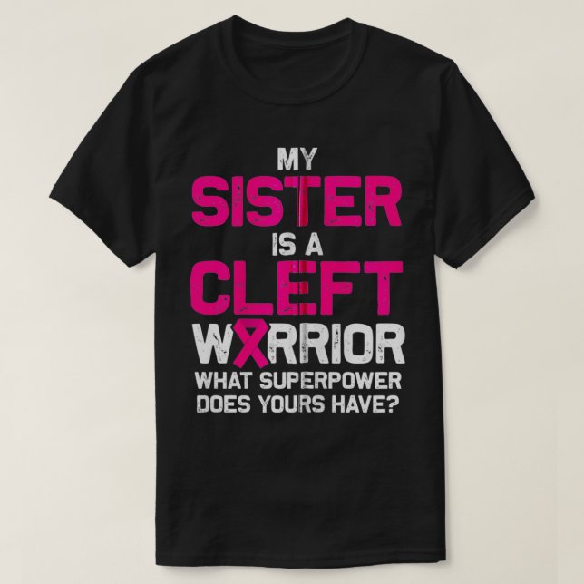 Cleft Palate Lip Practicing Strong Awareness Zip  T-Shirt (Design Front)