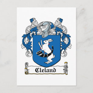 Cleland Family Crest Postcard