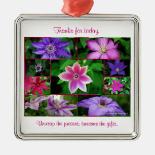 Clematis collage Ornament