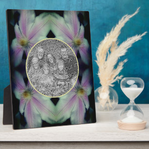 Clematis Flower Petals Abstract Add Your Own Photo Plaque