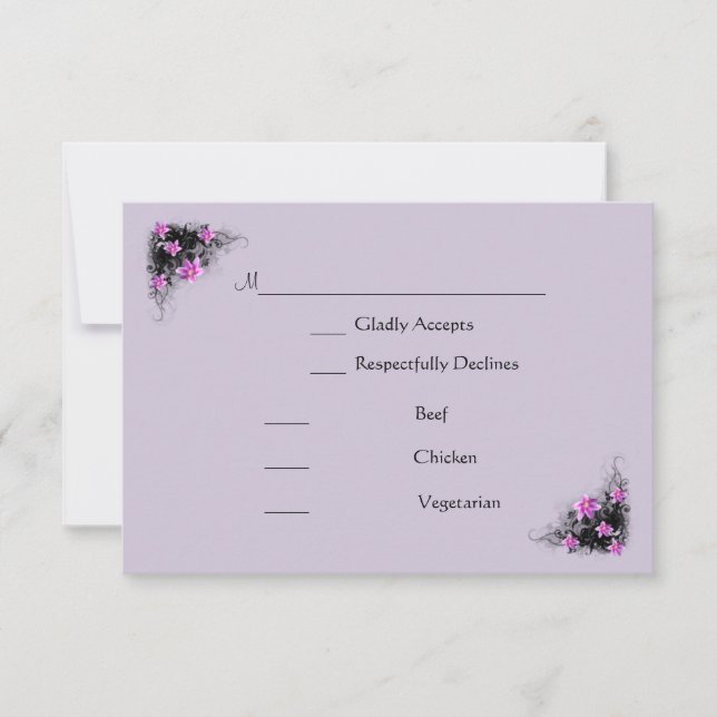 Clematis Flower rsvp card (Front)
